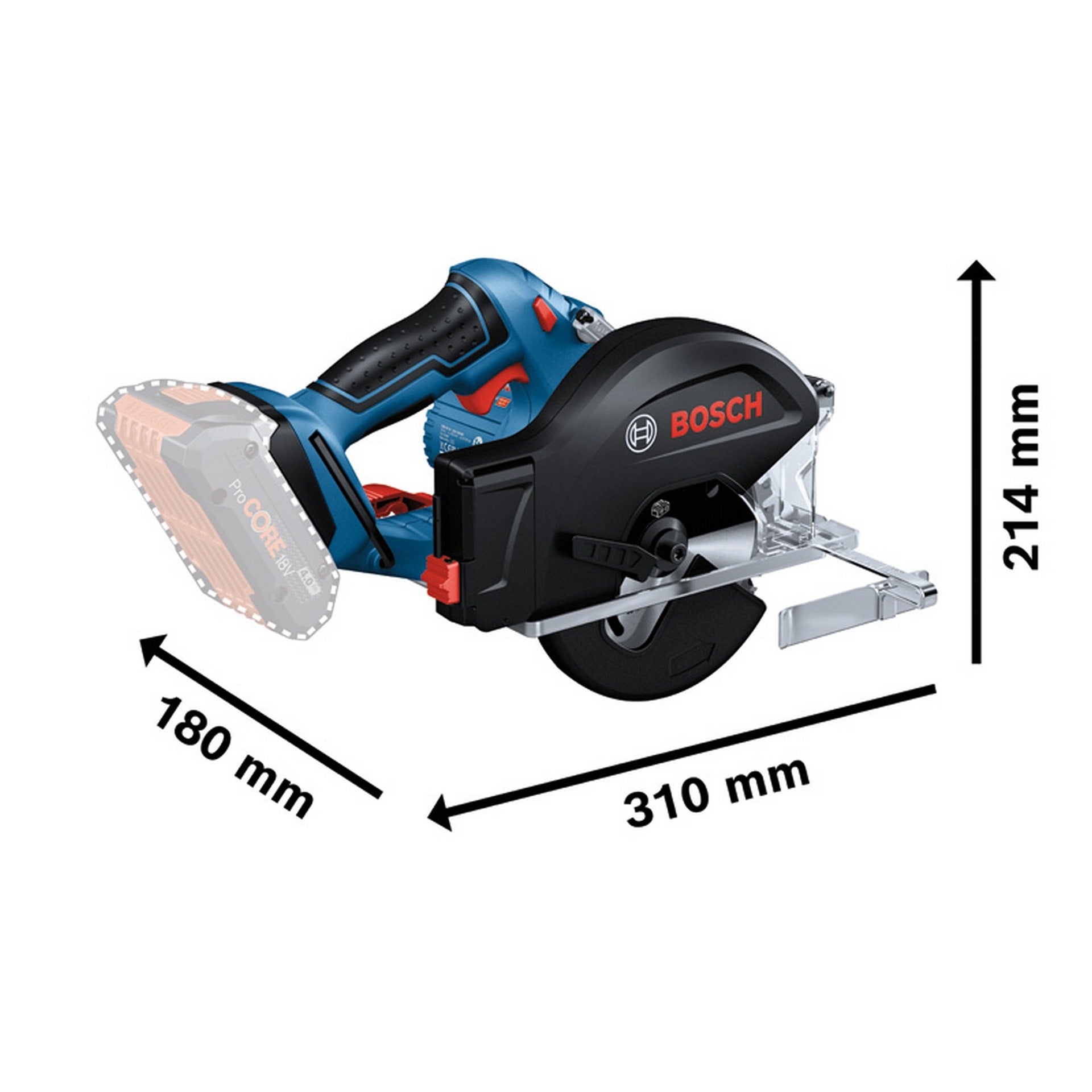Bosch Akku-Kreissäge GKM 18V-50 in L-BOXX #06016B8001