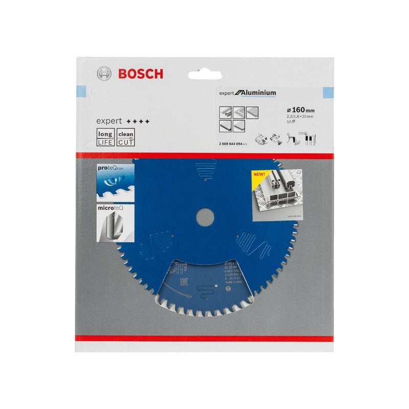 Bosch EXPERT Aluminium Kreissägeblatt, 160x2,2/1,6x20 mm, Z52 #2608644094
