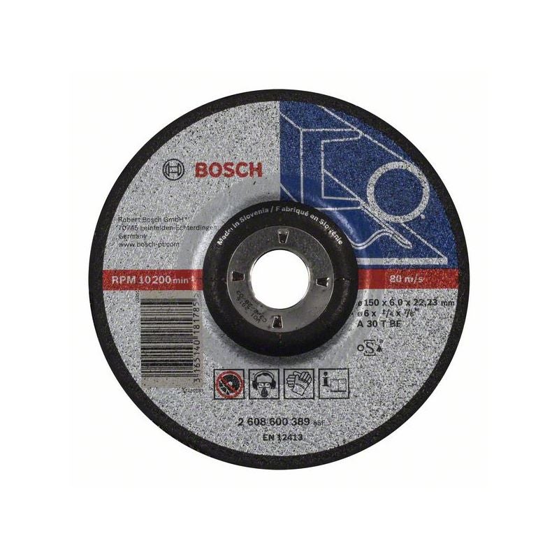 Bosch PRO Metal Schleifscheibe, 150 x 6 x 22.23 mm, oSa #2608600389