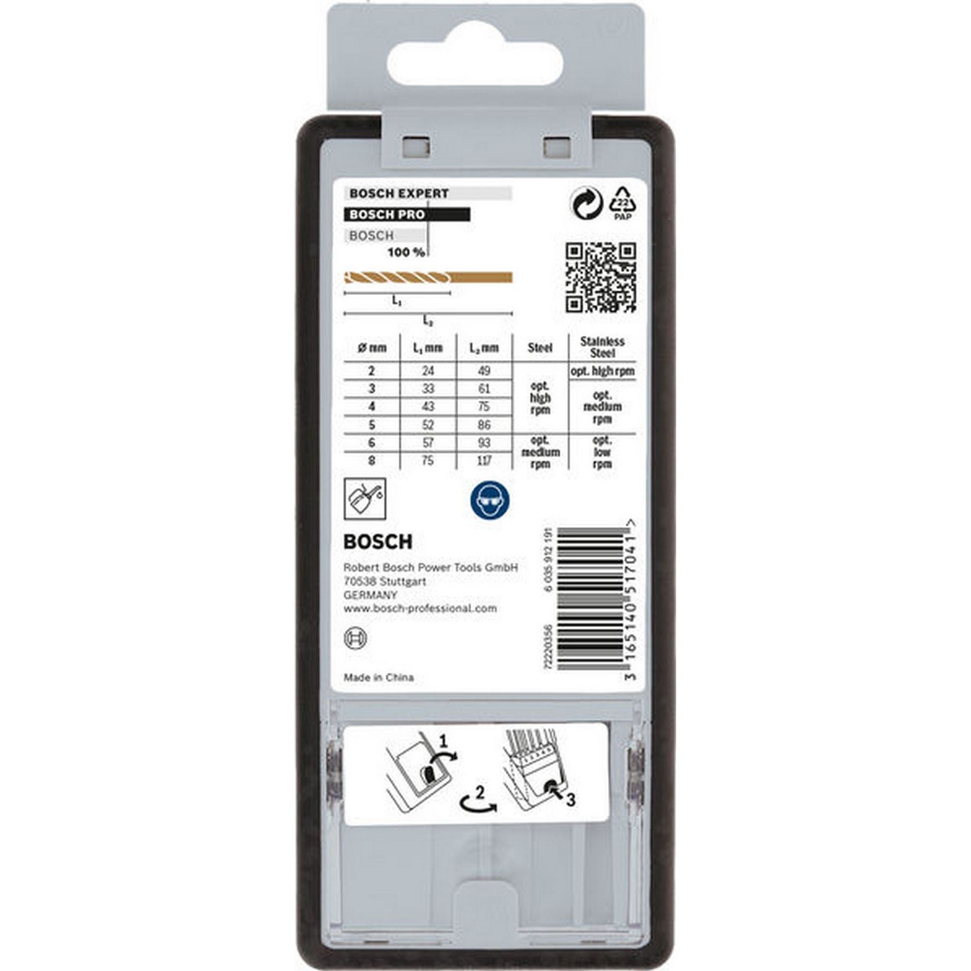 Bosch PRO Stainless Steel HSS-Co Spiralbohrer-Set, 6-tlg. #2607019924