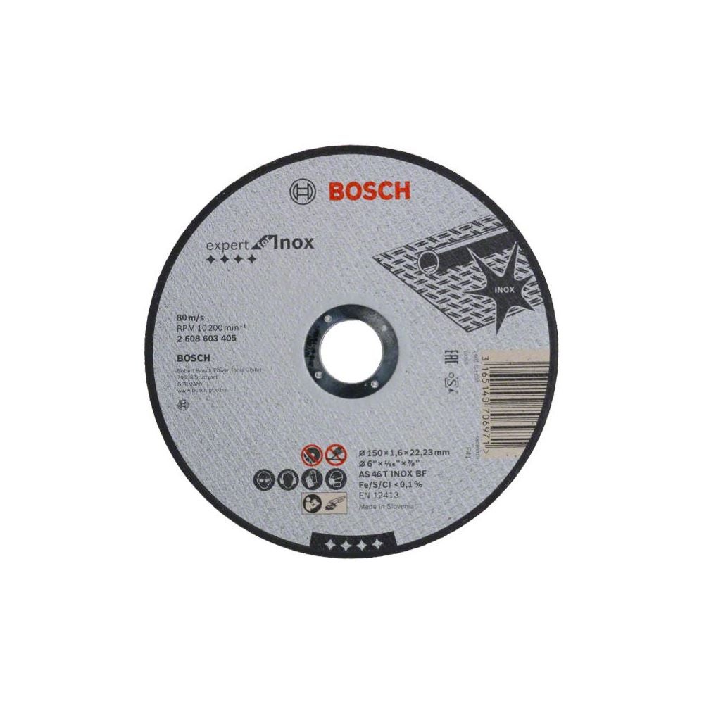 Bosch PRO Stainless Steel and Metal Trennscheibe, 150 x 1.6 x 22.23 mm, gerade, oSa #2608603405