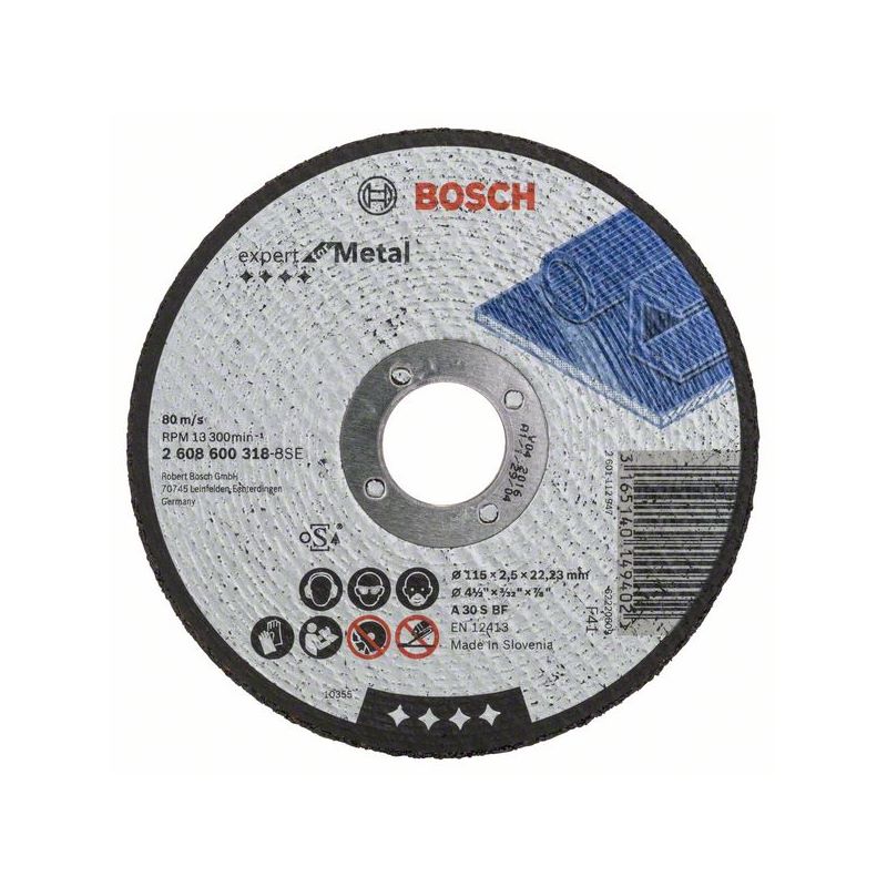 Bosch PRO Metal Trennscheibe, 115 x 2.5 x 22.23 mm, gekröpft, oSa #2608600318
