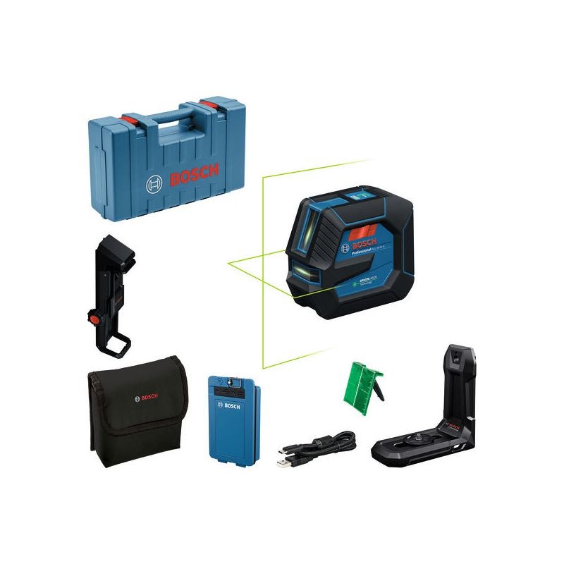 Bosch Linienlaser GLL 20-22 G, BA 3.7V 3.0Ah XL + USB-C®-Kabel im Handwerkerkoffer #0601065602