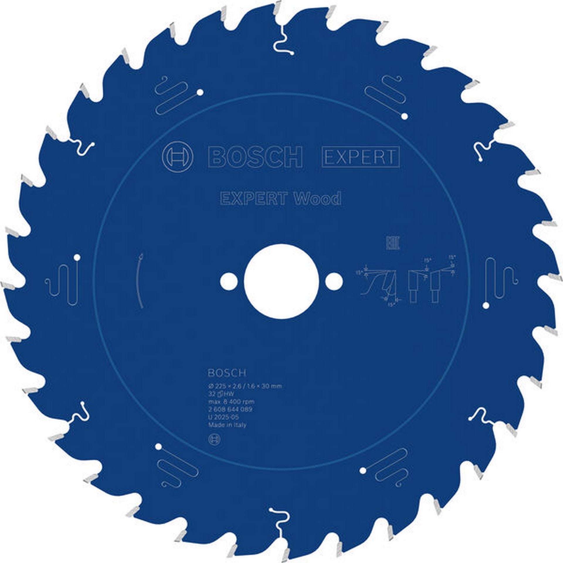 Bosch EXPERT Wood Kreissägeblatt, 225x2,6/1,6x30 mm, Z32 #2608644089