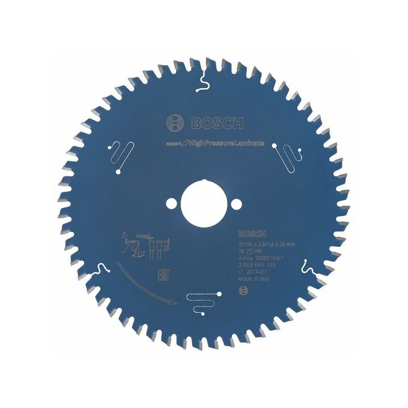 Bosch EXPERT High Pressure Laminate Kreissägeblatt, 190x2,6/1,6x30 mm, Z56 #2608644135