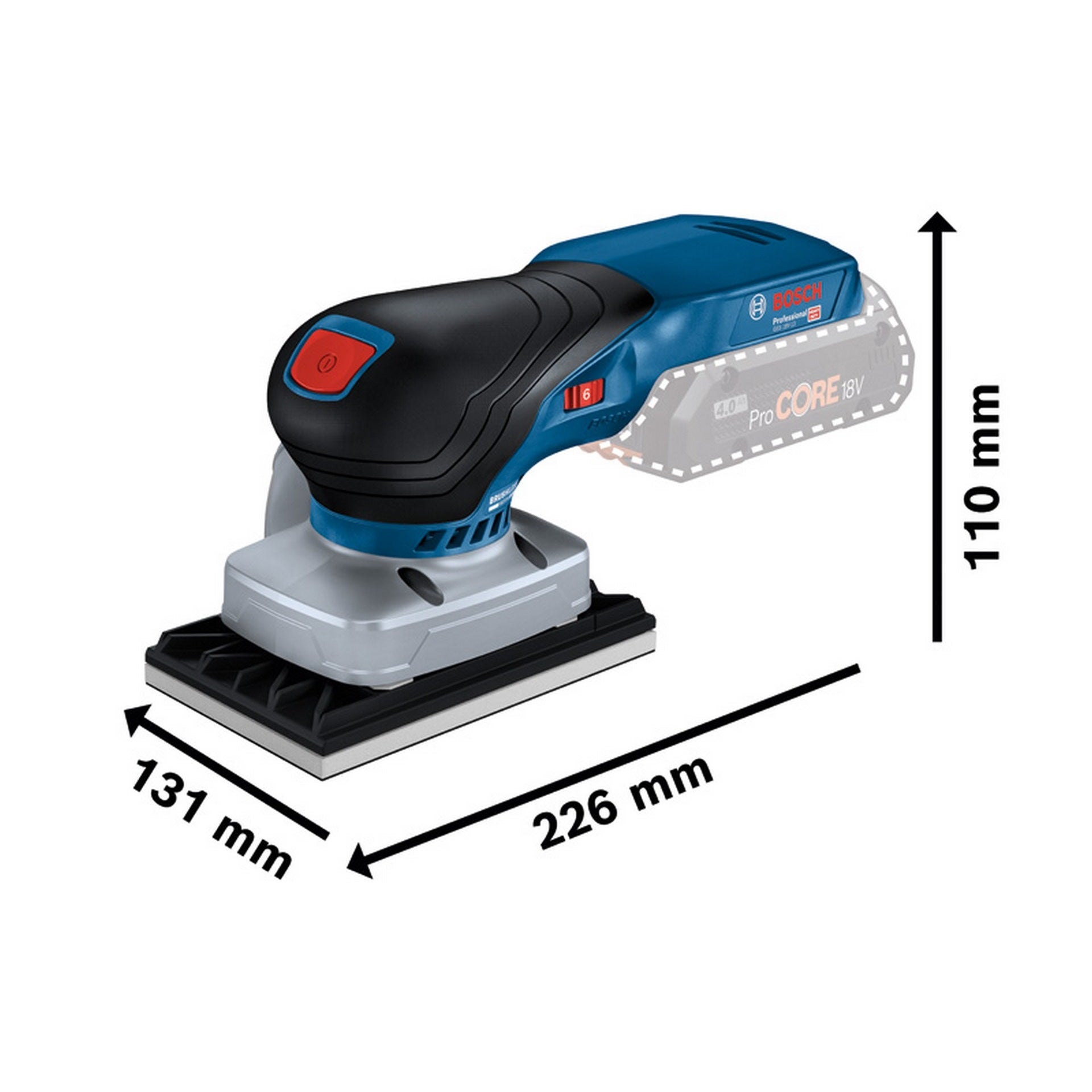 Bosch Akku-Schwingschleifer GSS 18V-13 in L-BOXX #06019L0101
