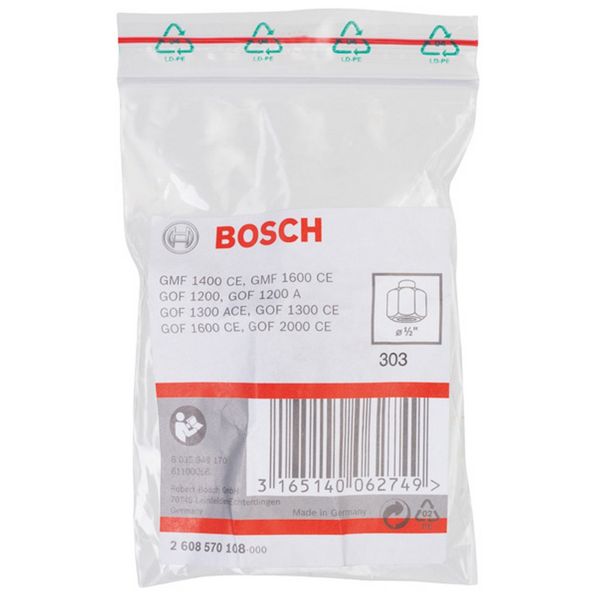 Bosch Spannzange, 1/2-Zoll, 24 mm #2608570108