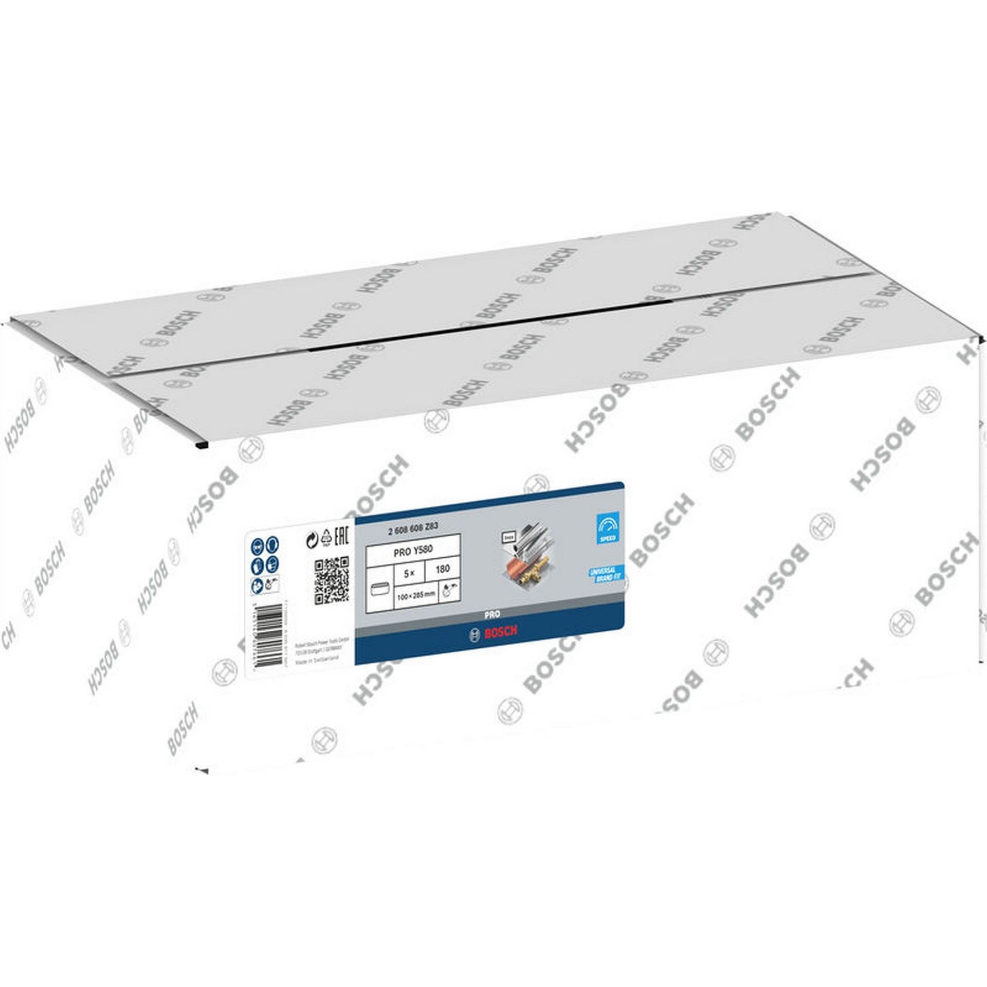 Bosch PRO Y580 Schleifband, 100 x 285 mm, 90 mm, G180, 5-tlg. #2608608Z83