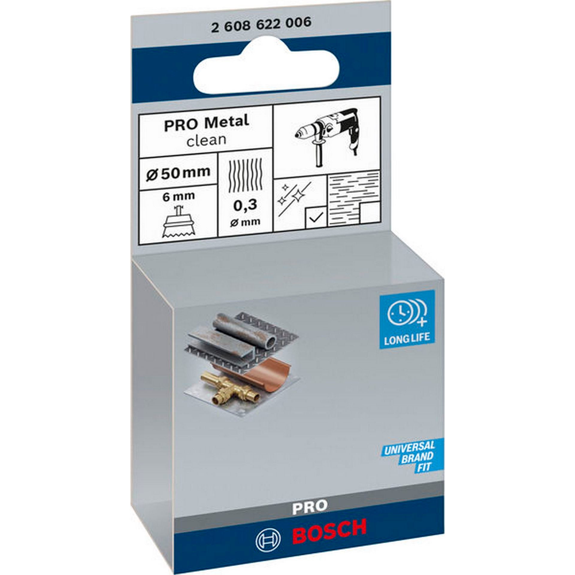 Bosch PRO Metal clean Topfbürste, gerader Schaft, 50 x 0,3 mm #2608622006