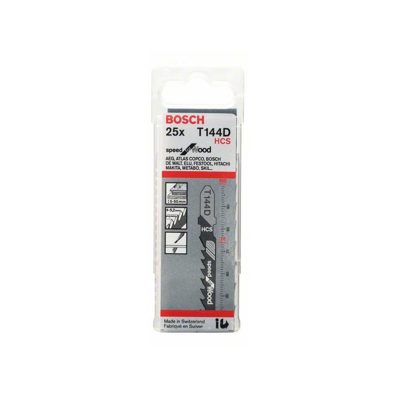 Bosch Stichsägeblatt T 144 D Speed for Wood, 25er-Pack #2608633625