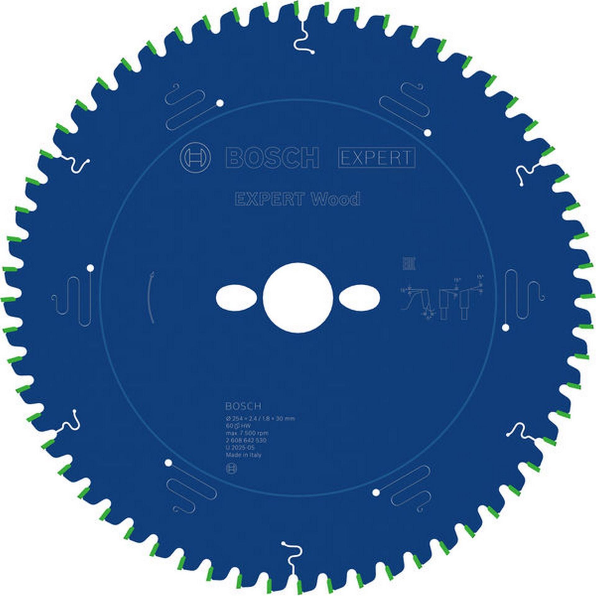 Bosch EXPERT Wood Kreissägeblatt, 254x2,4/1,8x30 mm, Z60 #2608642530
