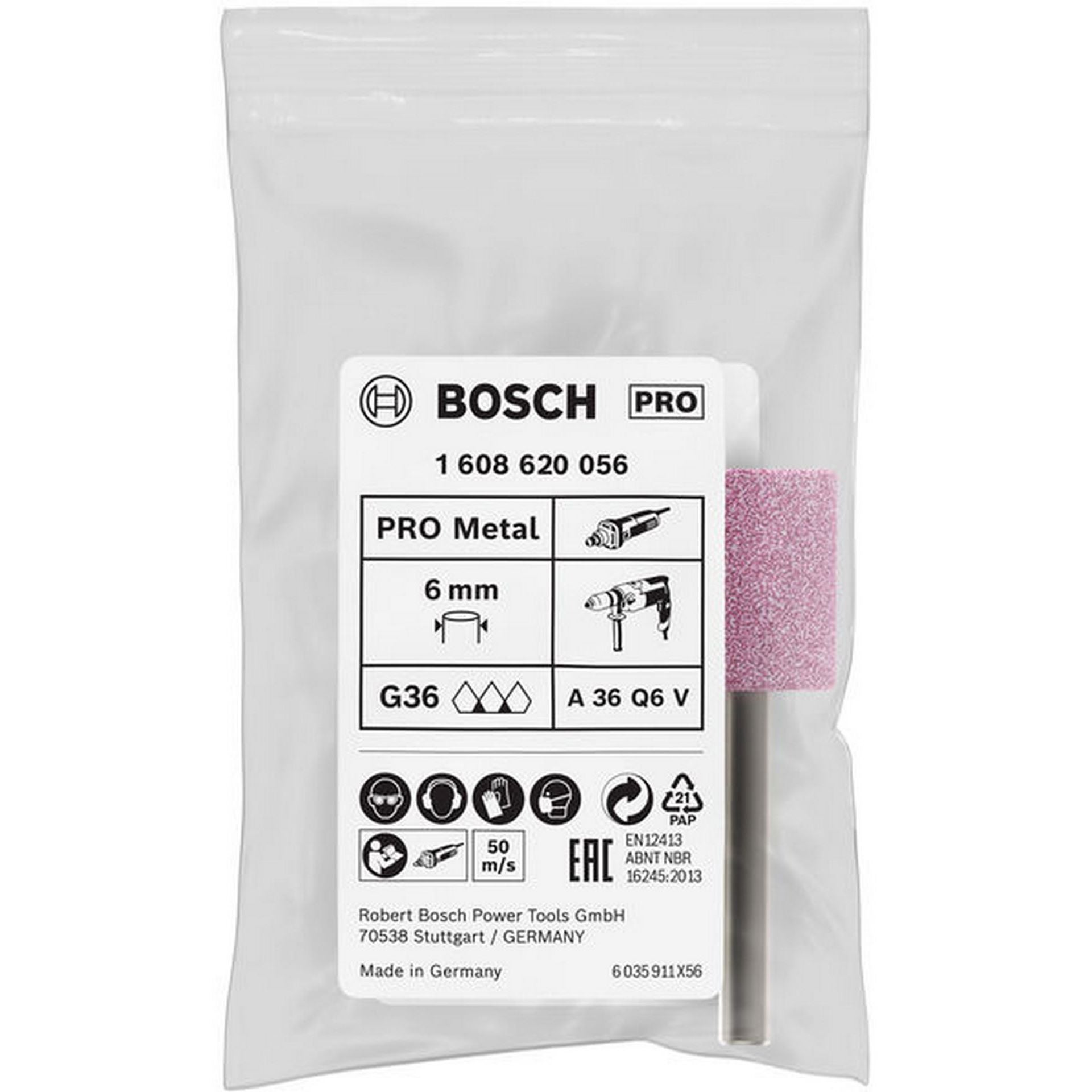 Bosch PRO Steel Schleifstiftset, 20 x 25 mm, G60, zylindrisch #1608620056
