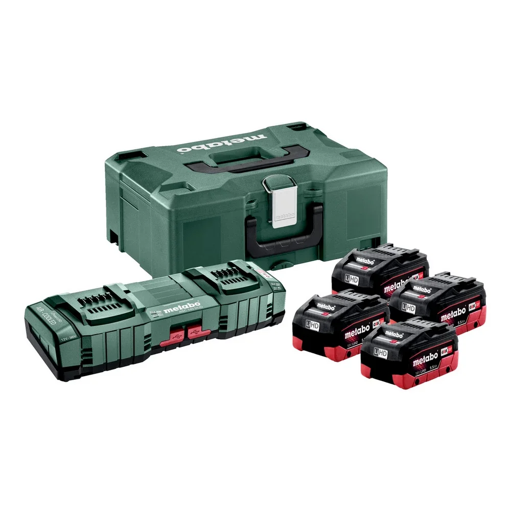 Metabo Basic-Set 4x LiHD 5.5Ah ASC 145 DUO + ML