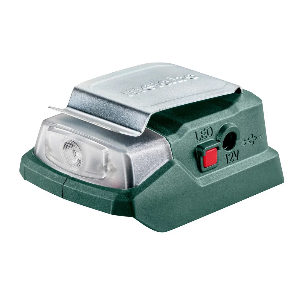 Metabo Akku-Power-Adapter PowerMaxx PA 12 LED-USB #600298000 12 V Anschluss + 5 V USB + LED-Licht