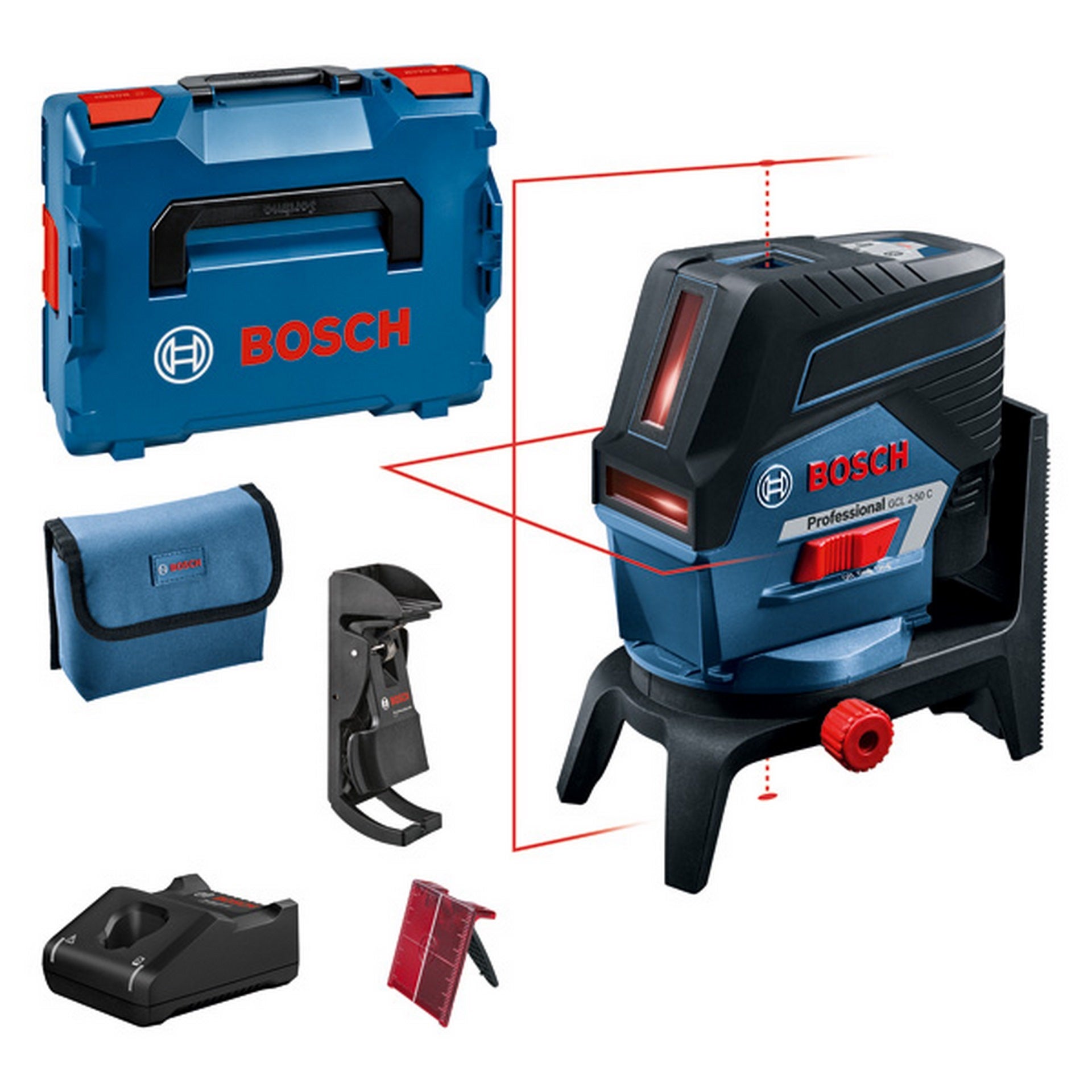 Bosch Kombilaser GCL 2-50 C, 1 x Akku GBA 12V 2.0Ah in L-BOXX #0601066G03
