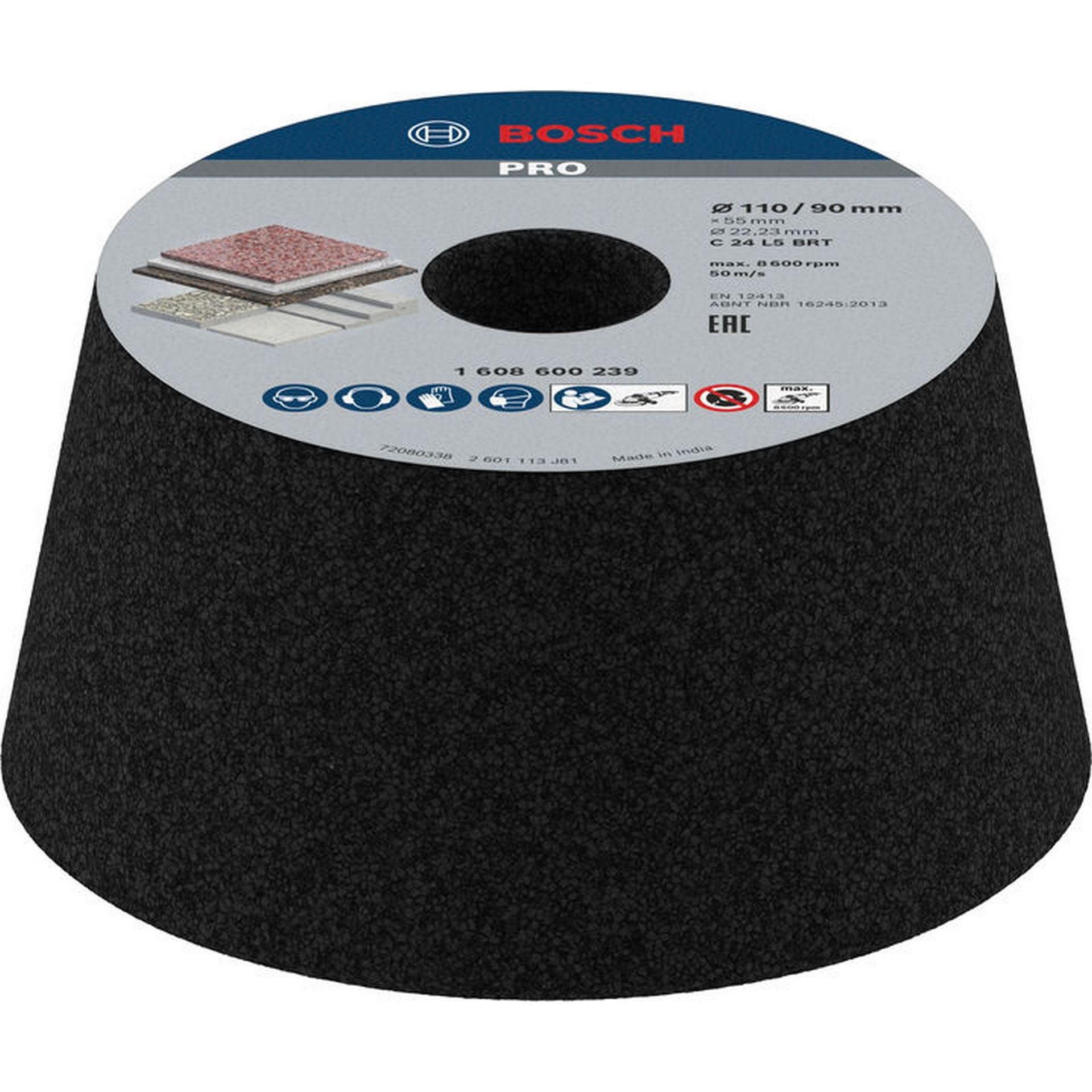 Bosch PRO Stone Konischer Schleiftopf, 90 x 110 x 55 mm, K24 #1608600239