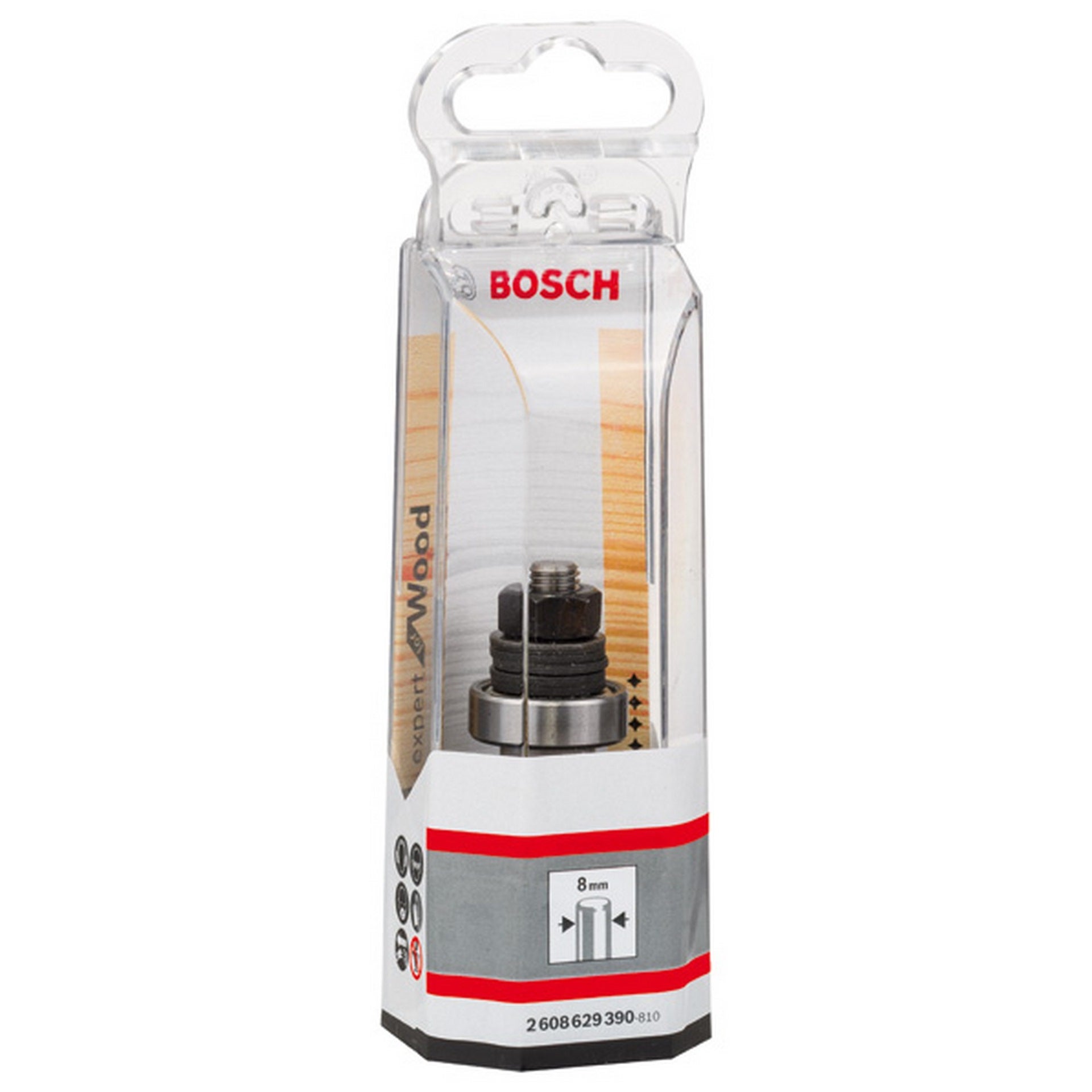 Bosch Schaft für Scheibenfräse mit Führungskugellager, S 8 mm, D 22 mm, G 60,3 mm #2608629390