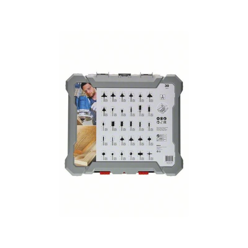 Bosch PRO Fräser-Set, gemischt, Schaft 6 mm, 30-tlg. #2607017474
