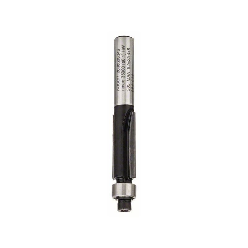 Bosch PRO Bündigfräser mit unterem Kugellager, D 9,5 mm, L 25,4 mm, S 8 mm #2608628346
