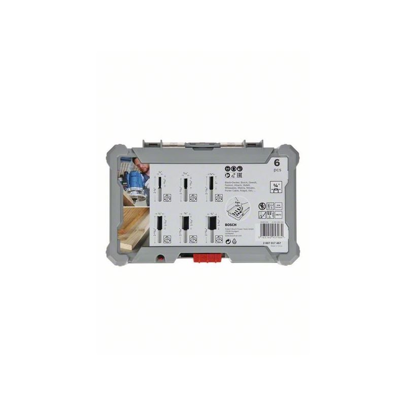 Bosch PRO Nutfräser- Set, Schaft 1/4", 6-tlg. #2607017467
