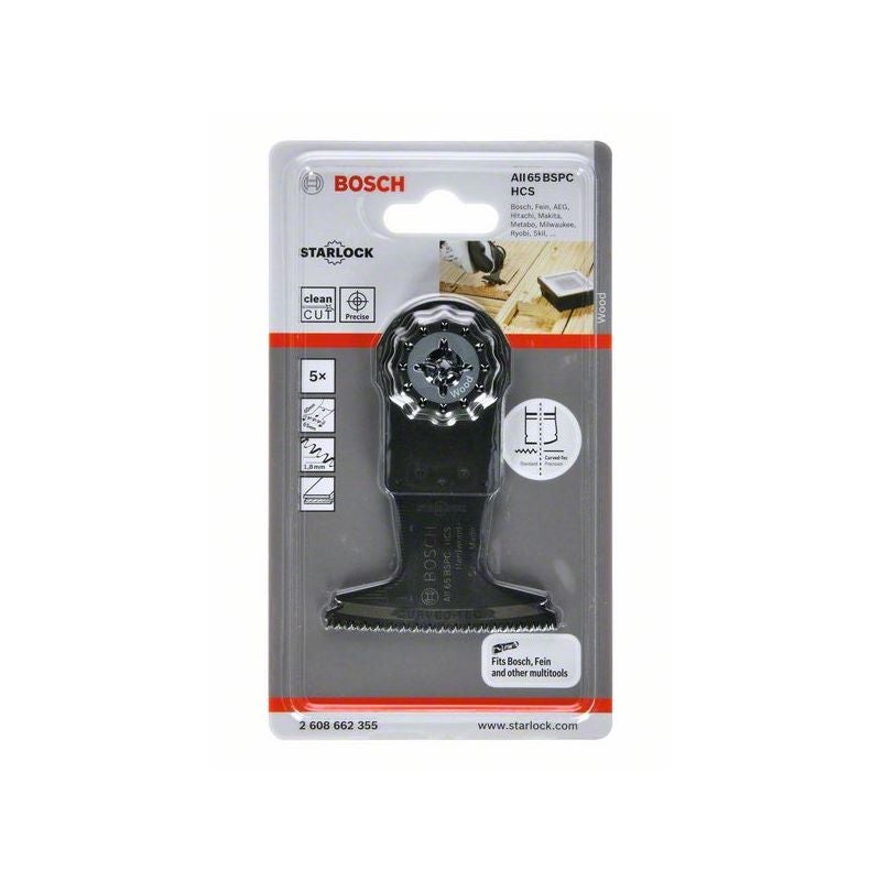 Bosch HCS Tauchsägeblatt AII 65 BSPC Hard Wood, 40 x 65 mm, 5er-Pack #2608662355