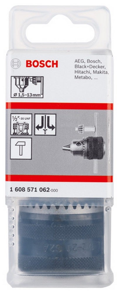 Bosch Spannfutter mit Passfeder, 1/2"-20, 1,5-13 mm #1608571062