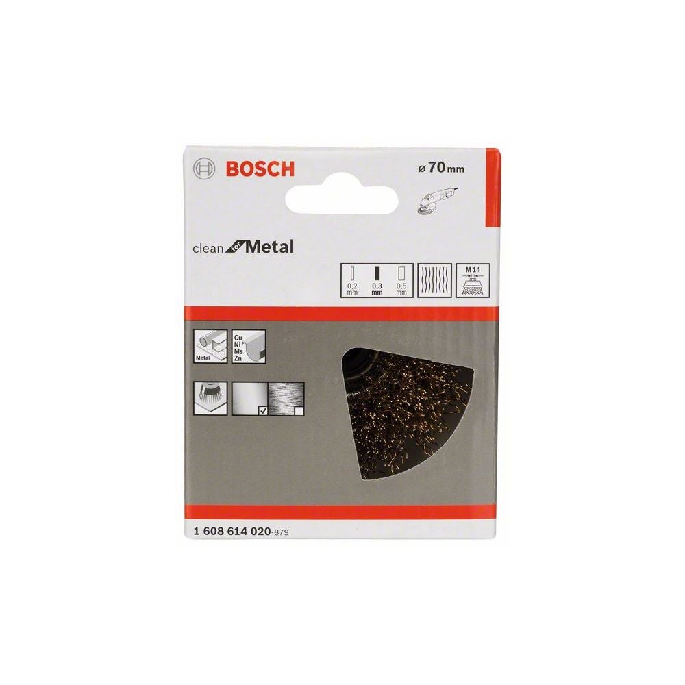 Bosch PRO Metal clean Topfbürste, 70 x 0,30 mm, Gewinde, vermessingt #1608614020