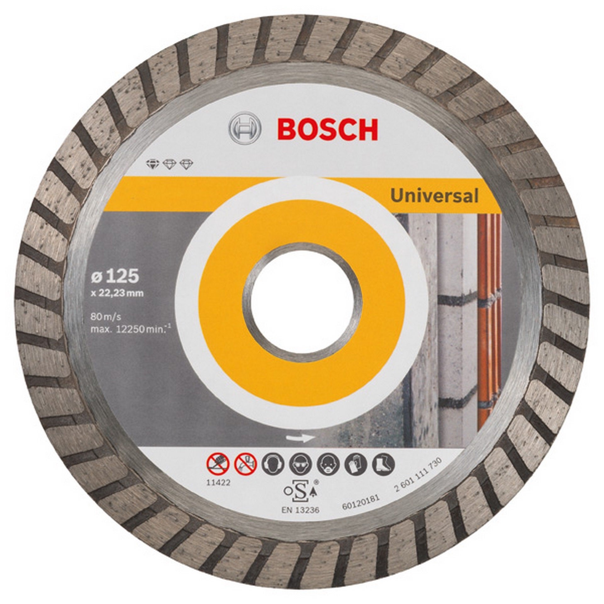 Bosch PRO Multi Material Turbo Diamanttrennscheibe, 125 × 22,23 × 10 mm #2608602394