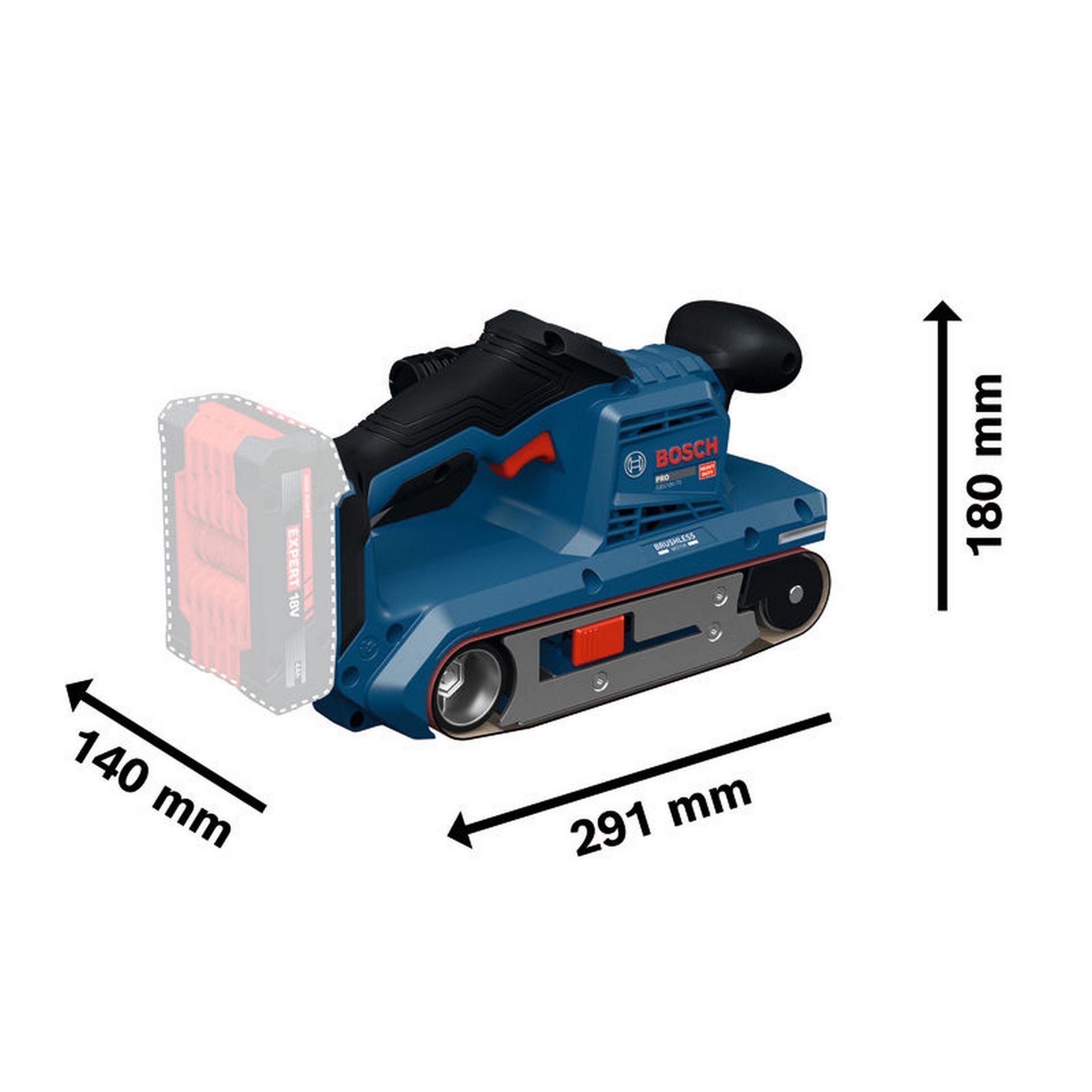 Bosch Bandschleifer GBS18V-75 in L-BOXX #06012C2001