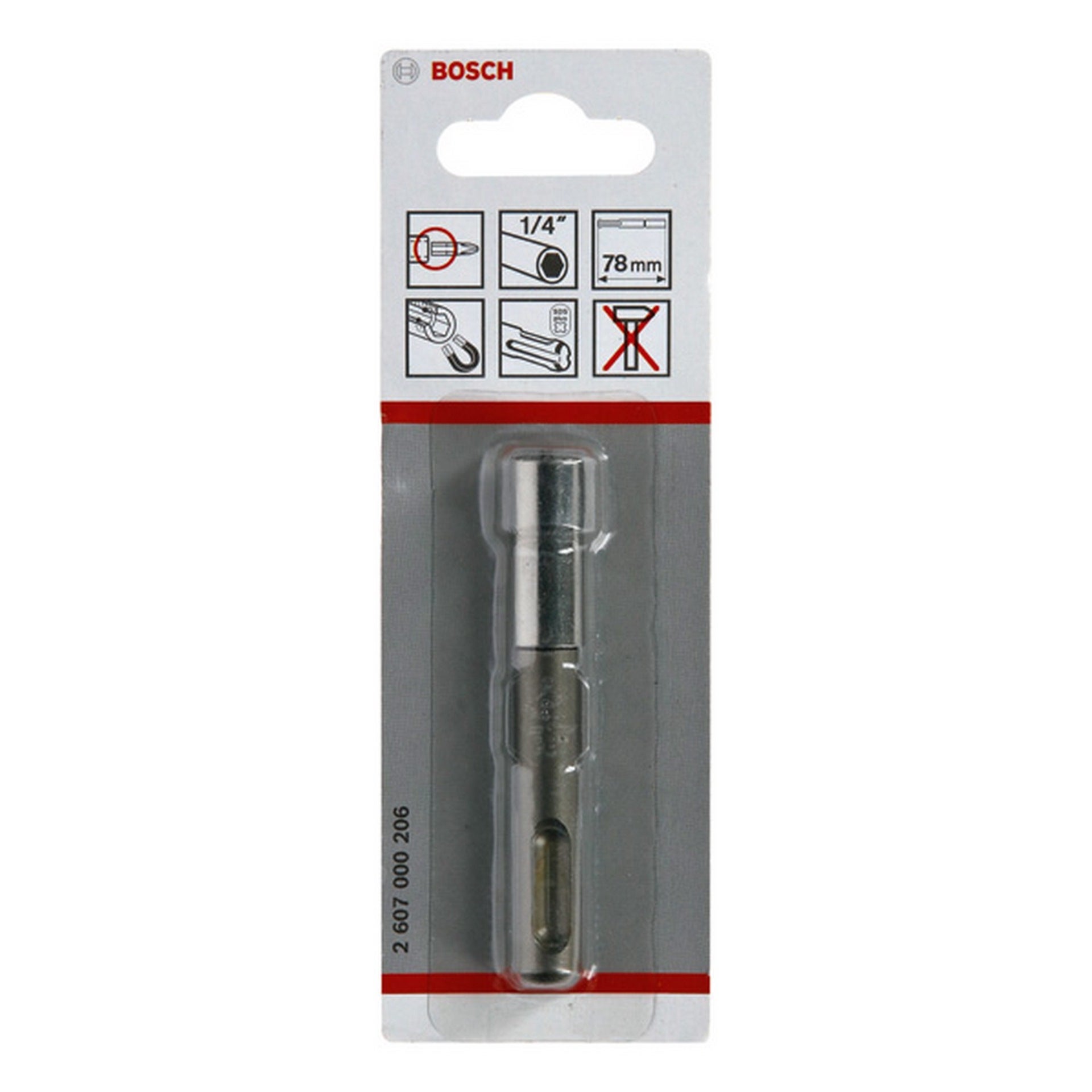 Bosch Universalhalter, mit SDS plus-Aufnahmeschaft, 1/4-Zoll, 78 mm, 11 mm #2607000206