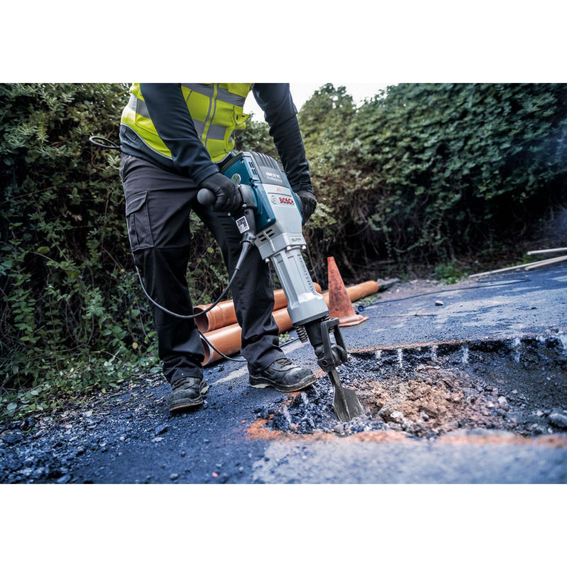Bosch PRO HEX 28-4C Spatmeißel, gerundet, 135 x 400 mm #1618662000