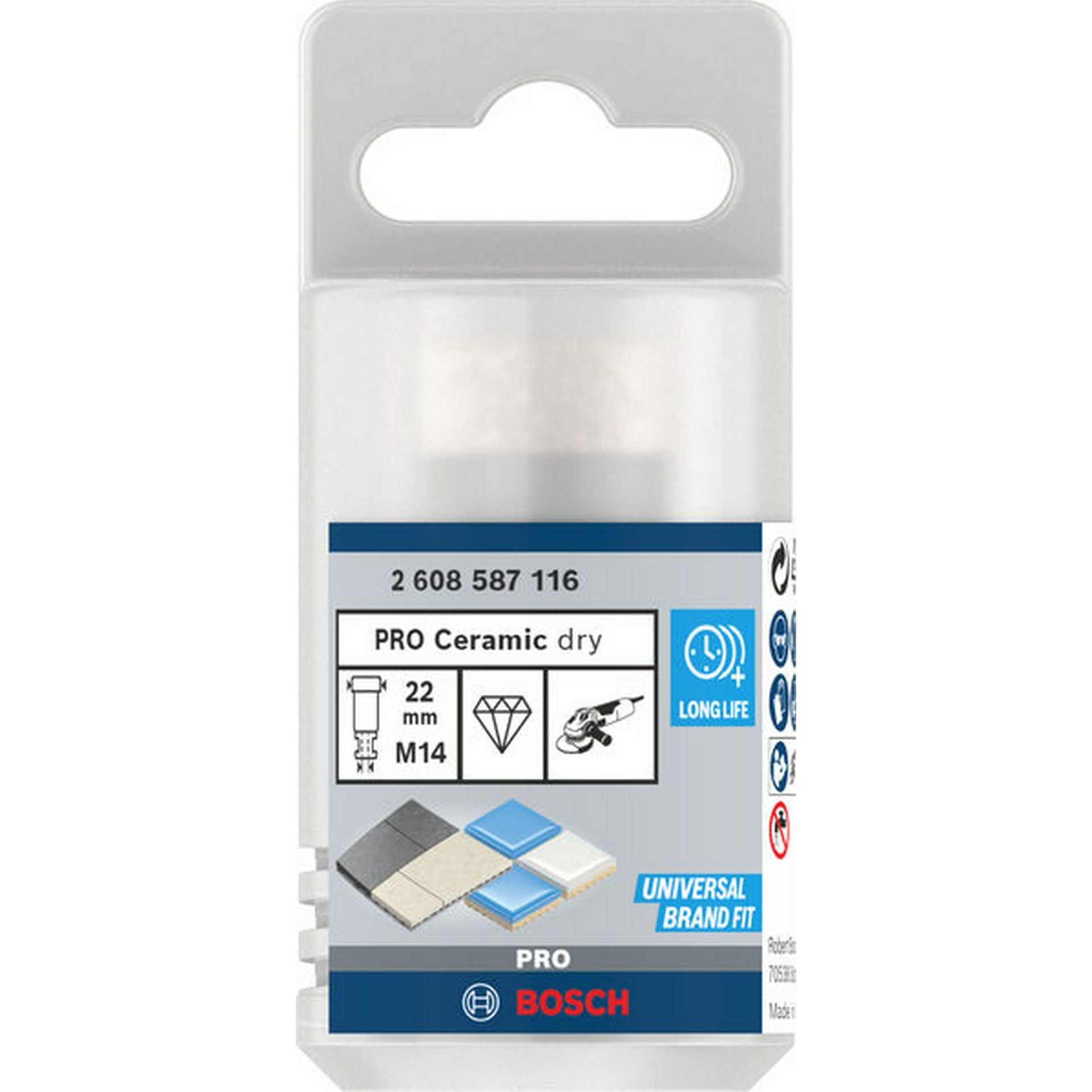 Bosch PRO Ceramic Trockenbohrkrone, 22 x 35 x 14 mm #2608587116