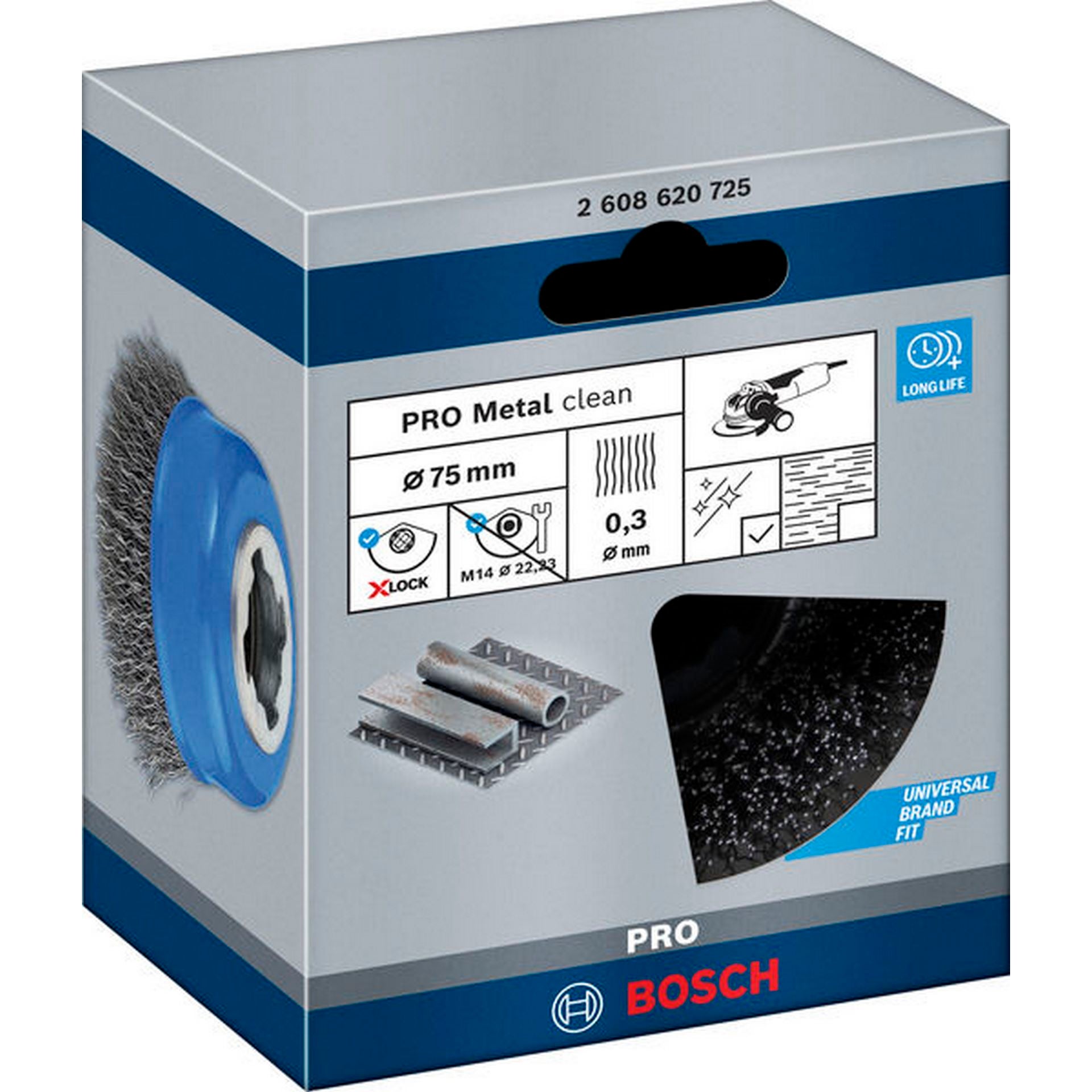 Bosch PRO Metal clean X-Lock Topfbürste, 75 x 0,3 mm #2608620725