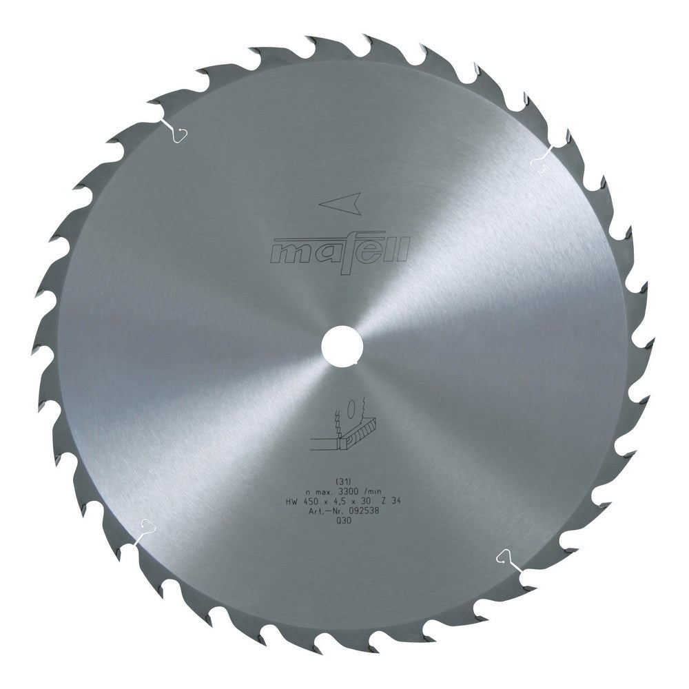 Mafell Sägeblatt-HM, 450 x 2,5/4,5 x 30 mm, Z 34, WZ #092538
