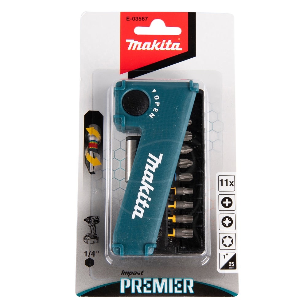 Makita 11 tlg. Impact Premier Bitset #E-03567