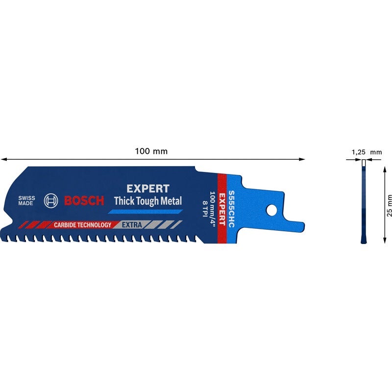 Bosch EXPERT S555CHC Thick Tough Metal Säbelsägeblatt #2608900364
