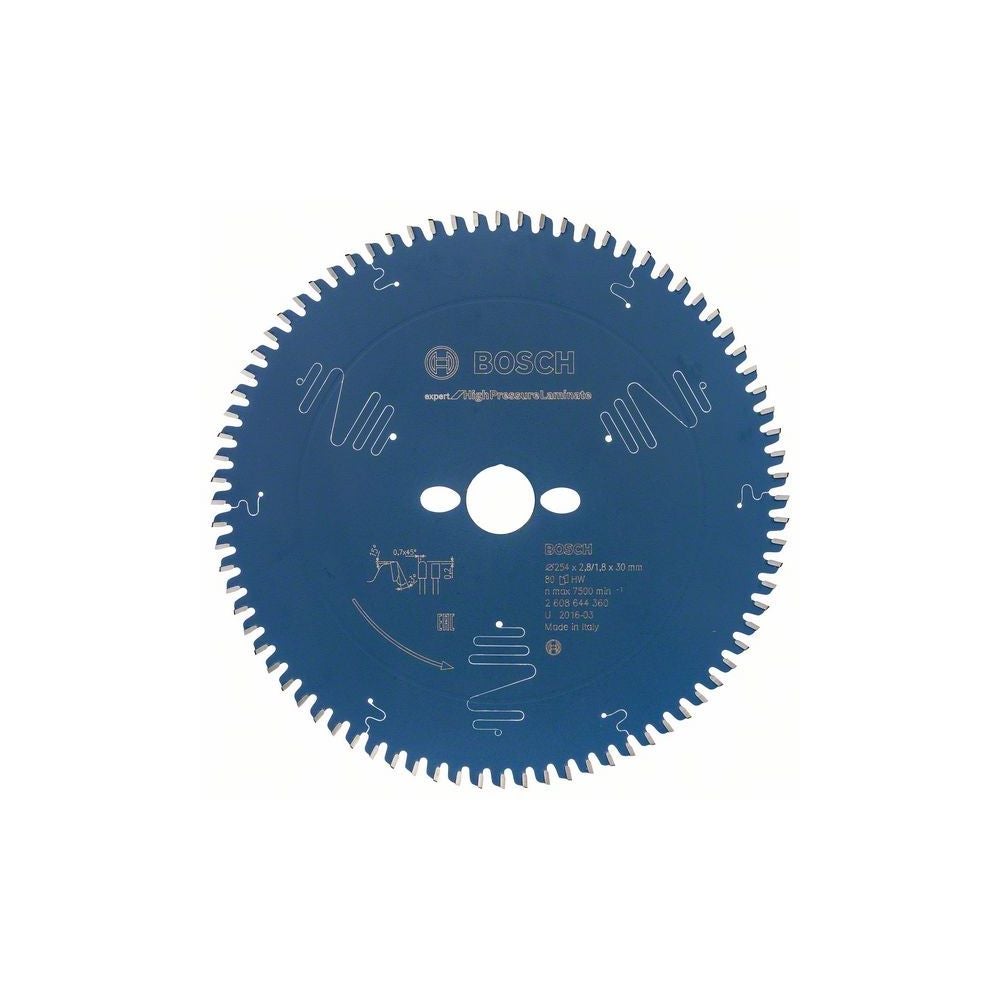 Bosch EXPERT High Pressure Laminate Kreissägeblatt, 254x2,8/1,8x30 mm, Z80 #2608644360