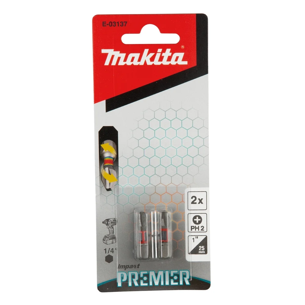 Makita Impact Premier Bits PH2 25 mm #E-03137