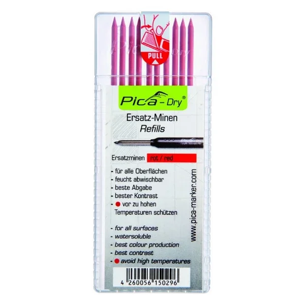 Pica DRY Minen-Set rot (Set Inhalt 10 Stk.) #4031