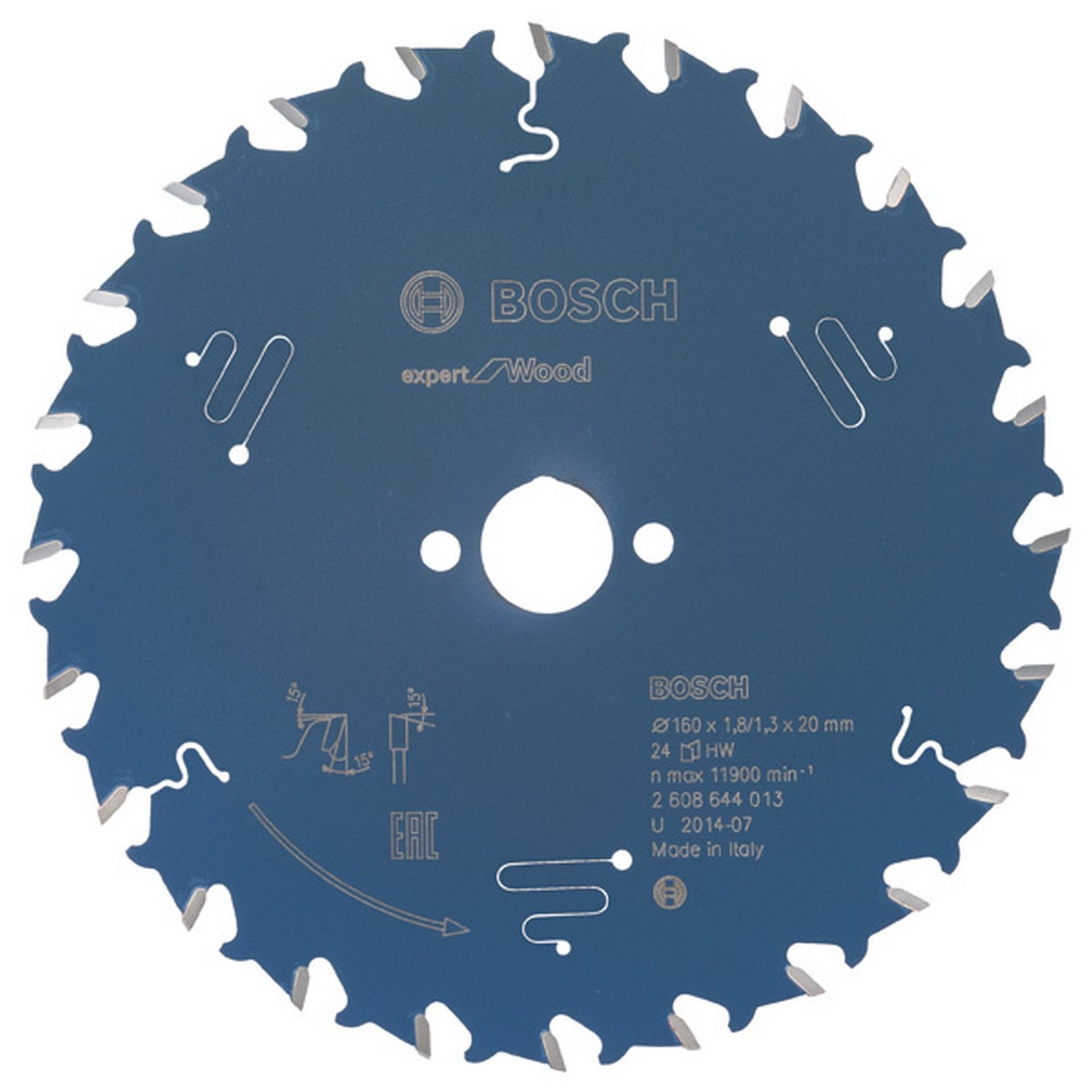 Bosch Kreissägeblatt Expert for Wood, H 160 x 20, Z24 #2608644013