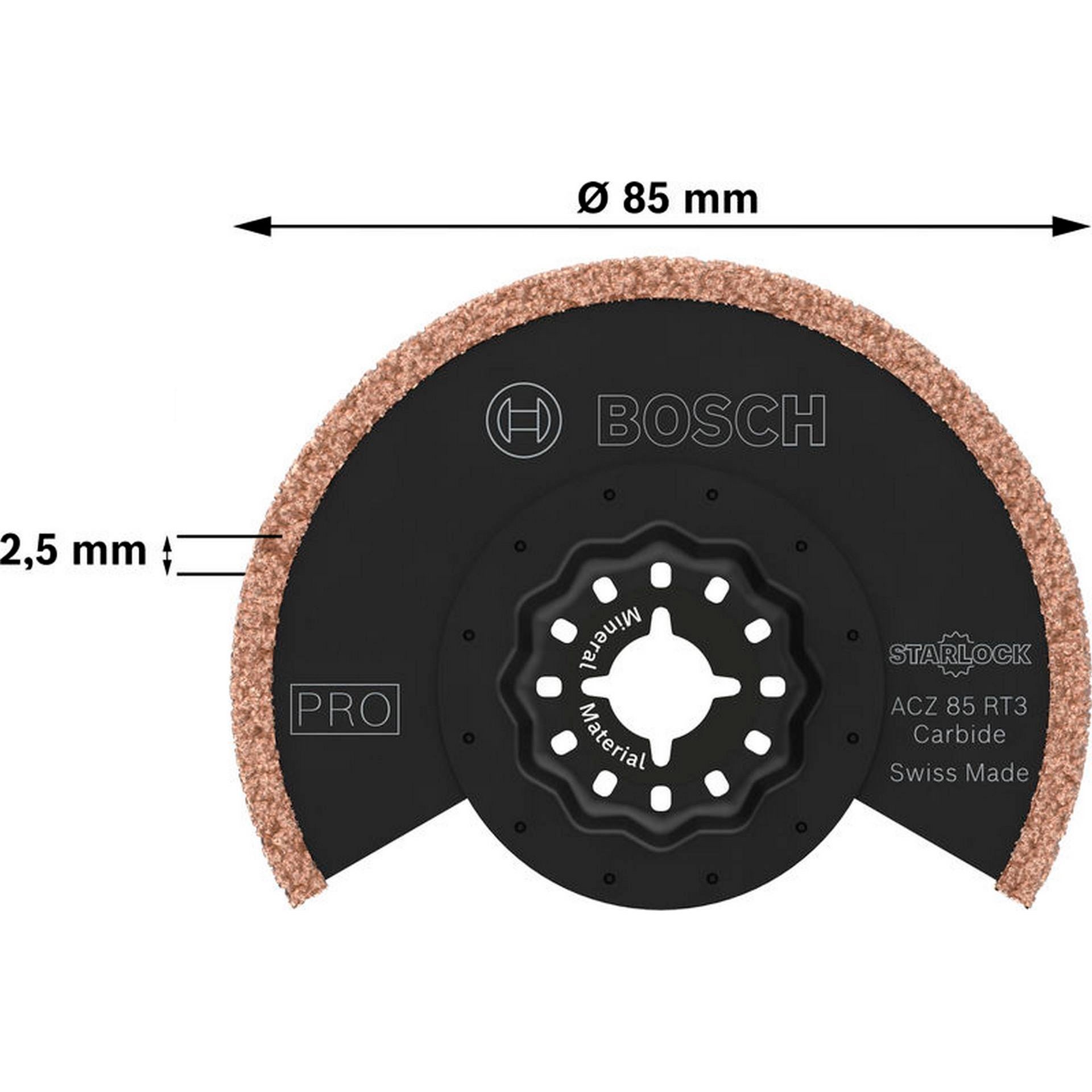 Bosch PRO ACZ 85 RT3 Blatt für Multifunktionswerkzeuge, 85 x 2,5 mm, 10-tlg. #2608669121