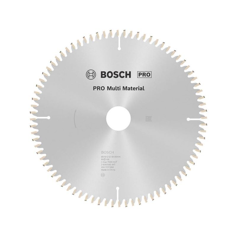 Bosch PRO Multi Material Kreissägeblatt, 216 x 2,5 x 30 mm, Z80 #2608640447