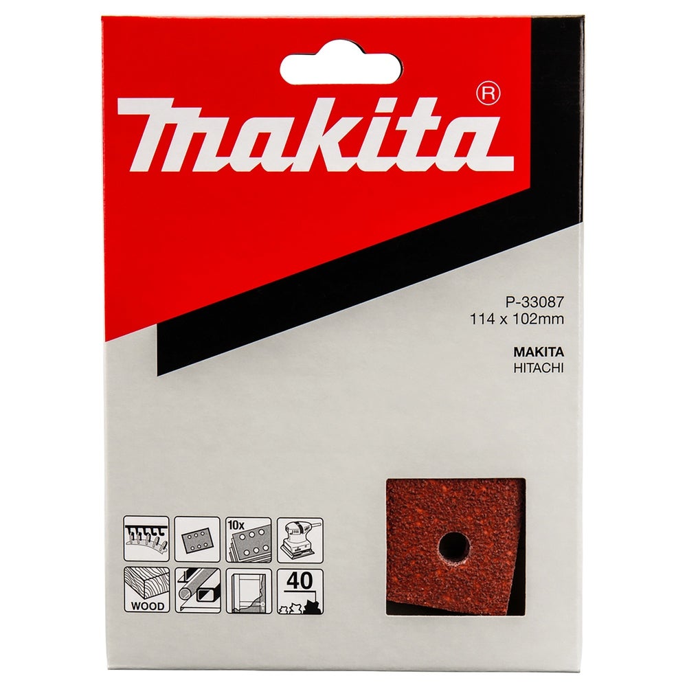 Makita Schleifpapier 114 x 102 mm, K40, 10 Stk. #P-33087