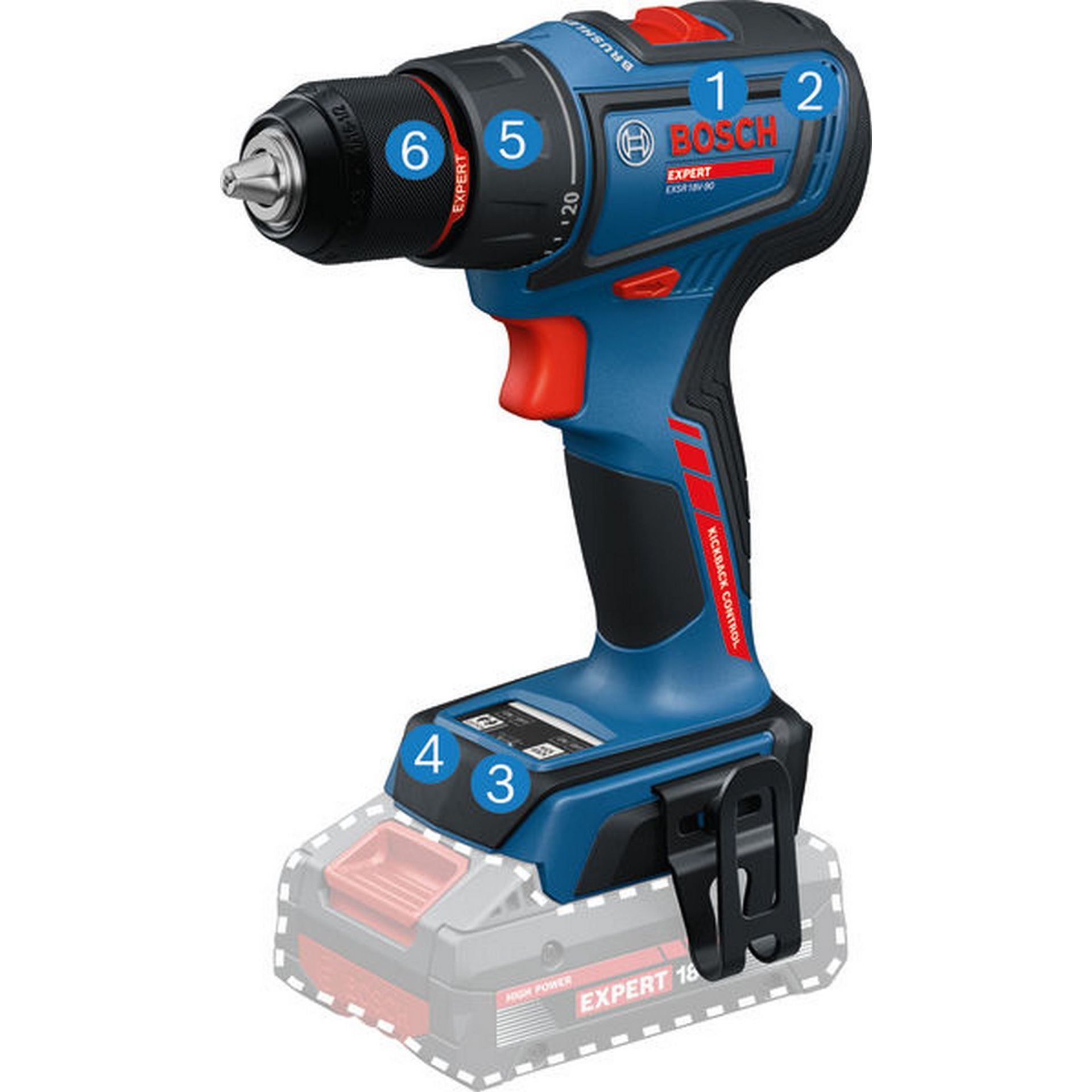 Bosch Akku-Bohrschrauber EXSR18V-90, L-BOXX 136 #06019R2100