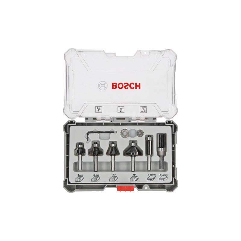 Bosch PRO Fräser- Set, Schaft 6mm, 6-tlg. #2607017468