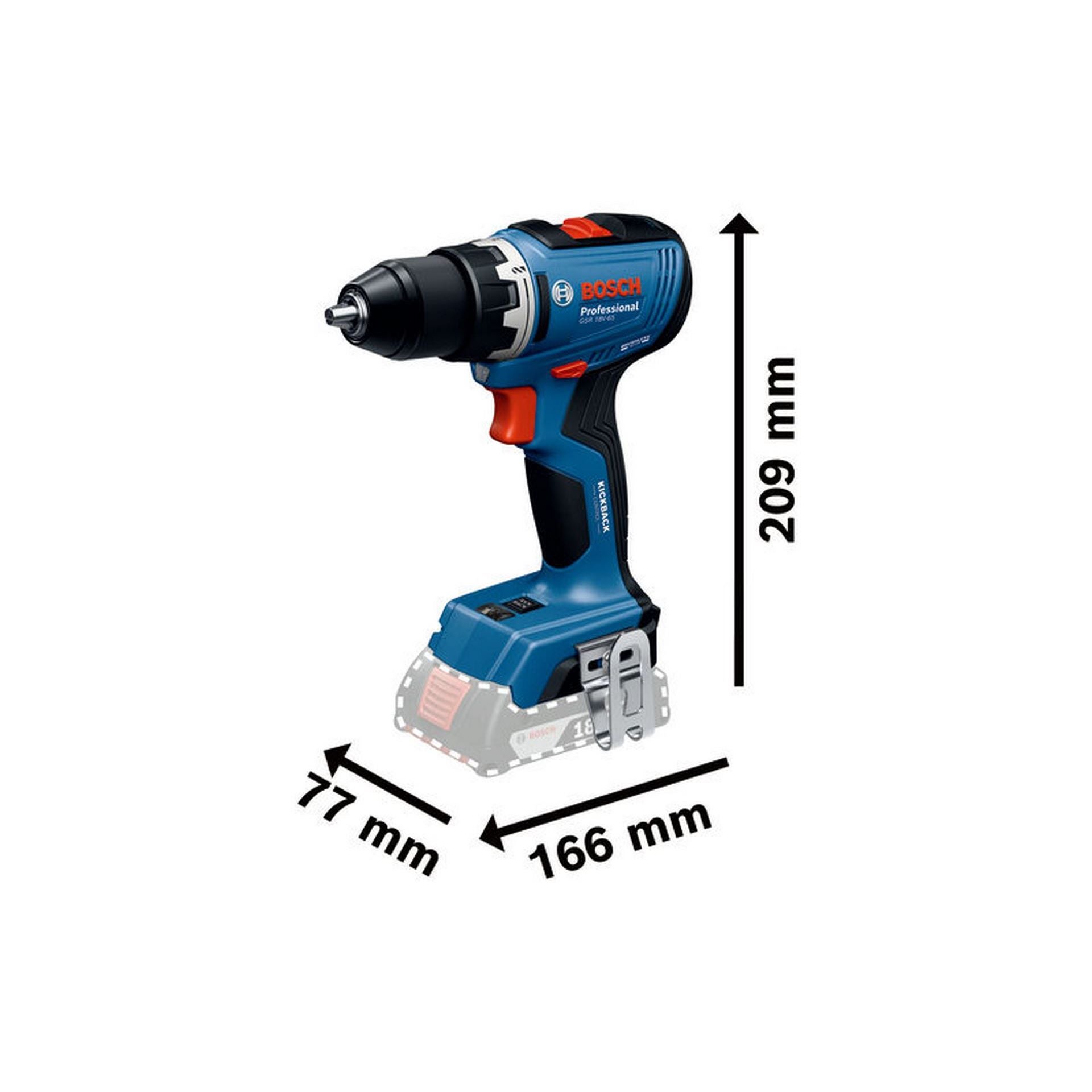 Bosch 2 x 18V-Set: GSR + GBH, 45-tlg. Schraubendreher-Set, 3-tlg. Bohrer-Set #0615V0003E