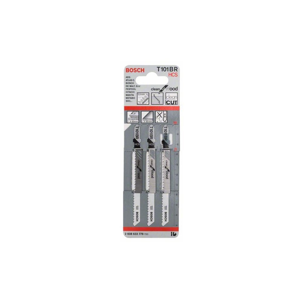 Bosch Stichsägeblatt T 101 BR Clean for Wood, 3er-Pack #2608633779