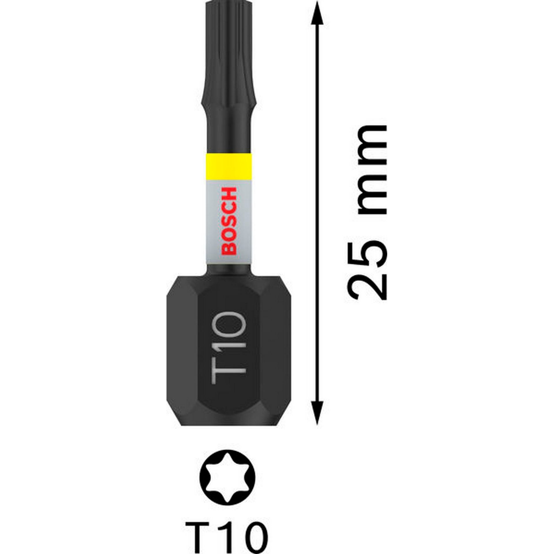 Bosch PRO Torx Impact Bit, T10, 25 mm, 2-tlg. #2608522472