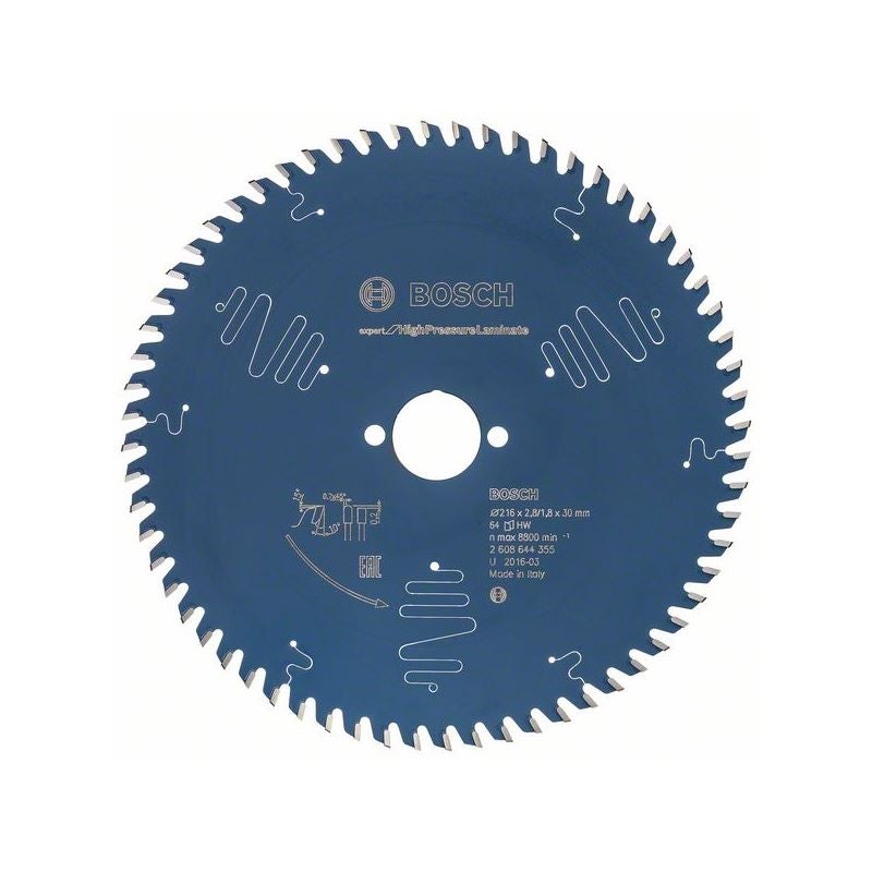 Bosch EXPERT High Pressure Laminate Kreissägeblatt, 216x2,8/1,8x30 mm, Z64 #2608644355
