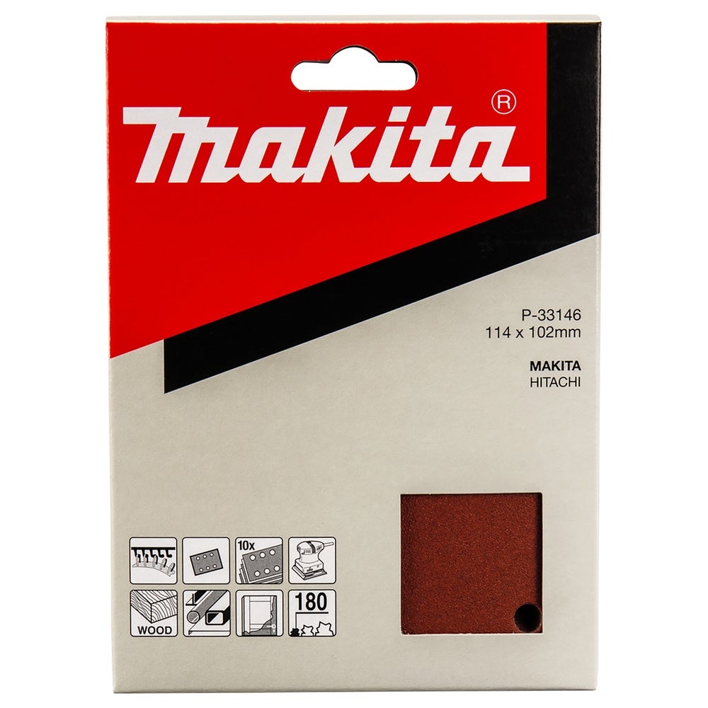 Makita Schleifpapier 114 x 102 mm, K180, 10 Stk. #P-33146